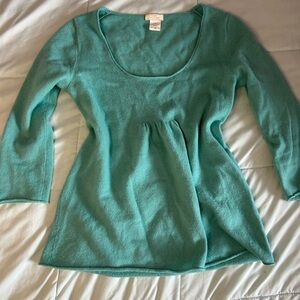 J. Crew Teal Cashmere Sweater Top